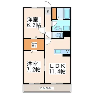 クロノス31田井島【9階】の間取り