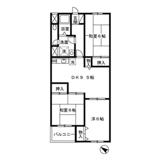 シルクトゥリーA・B【2階】の間取り