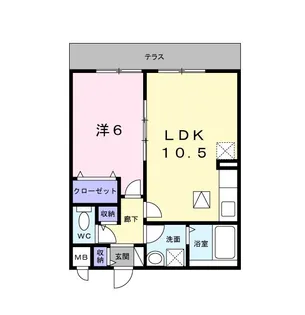 ルミエール菱川【1階】の間取り