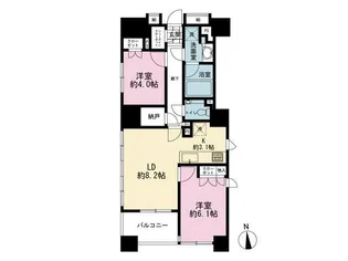 ライオンズ東日本橋【3階】の間取り