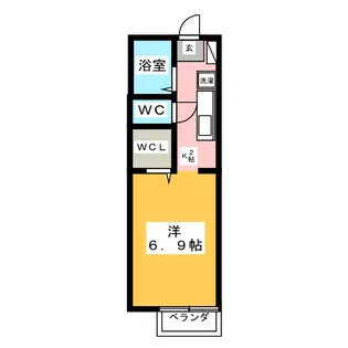 ソシア横浜【2階】の間取り