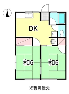 塩脇ハイツA【1階】の間取り