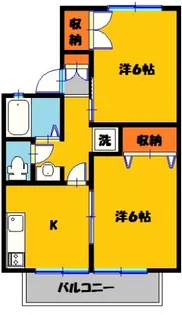 クレアール南B【1階】の間取り