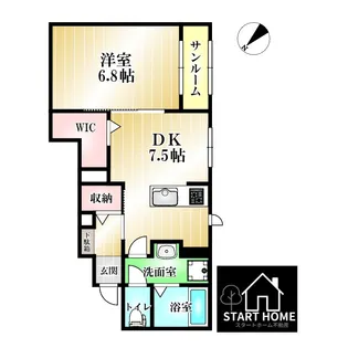 ピアチェーレ【1階】の間取り