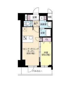 DIMUS新大阪【2階】の間取り