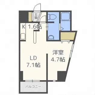 リトルズさっぽろ福住【3階】の間取り