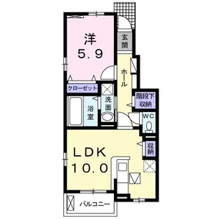 マーレ・インテルノV【1階】の間取り