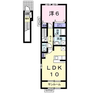 カーサTH・II【2階】の間取り