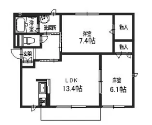 GREEN HILL【1階】の間取り