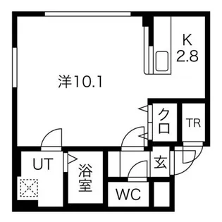 ラフォーレ学園前【4階】の間取り