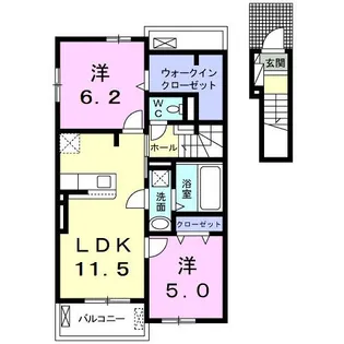 カーサ ステッラV【2階】の間取り
