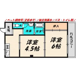 エスパシオ太子橋【2階】の間取り