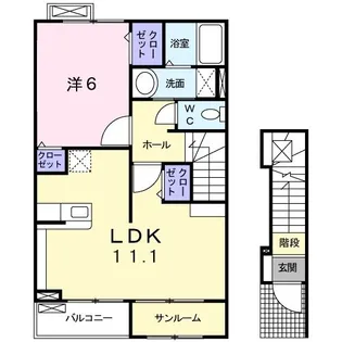 デスパシオ・ブローテ【2階】の間取り