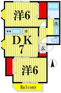 パトリア1番館【2階】の間取り