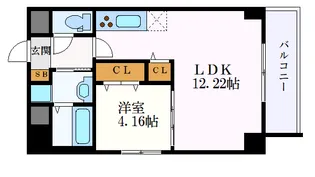GRANDUKE新栄【5階】の間取り