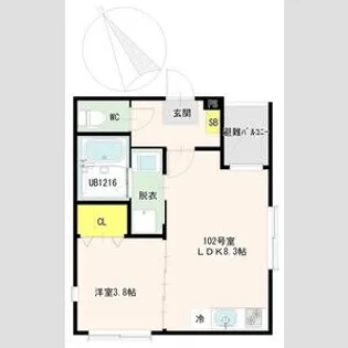 Malva高砂【1階】の間取り