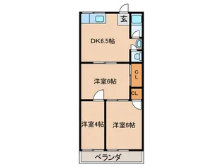 第2武庫ビュ-ハイツ【2階】の間取り