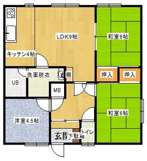 コーポライオンズ【1階】の間取り