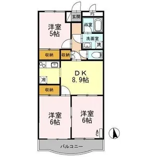 プルメリア・イズシ【1階】の間取り