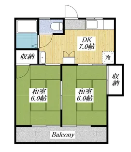 シティハイツB・E【2階】の間取り