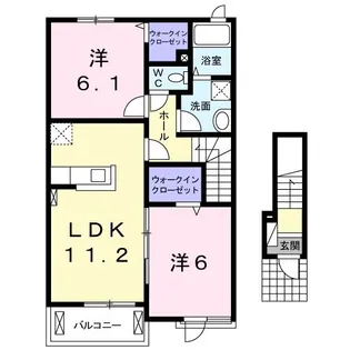 ラ・ヴィータ壱番館【2階】の間取り