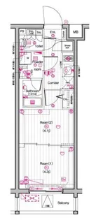 THE PREMIUM CUBE G 東中野【2階】の間取り
