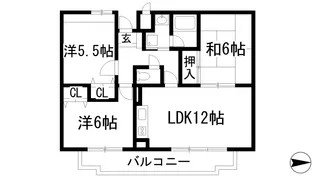 ベルクオーレ上池田【2階】の間取り