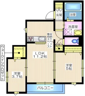 VILLAみねおか【1階】の間取り