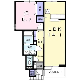 ポンピエール【1階】の間取り