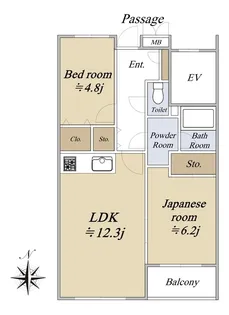 赤堤シティハウス【3階】の間取り