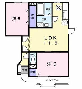 カーサ・ソレアードIII【1階】の間取り