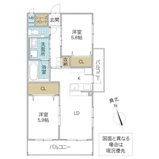 SYマンション【2階】の間取り