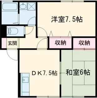 ウエストハイツ【1階】の間取り