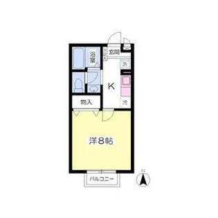 アルカディアD【1階】の間取り