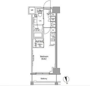 ザ・パークハビオ高円寺レジデンス【6階】の間取り