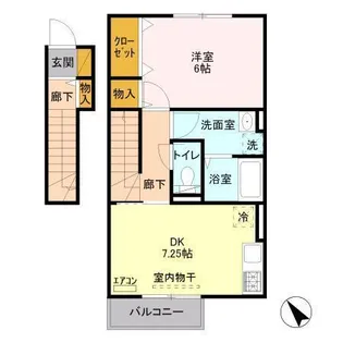 メゾンソレイユ(袖ヶ浦)【2階】の間取り