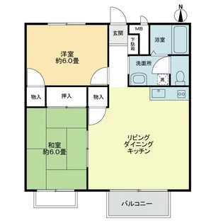 フォブール大高B【2階】の間取り