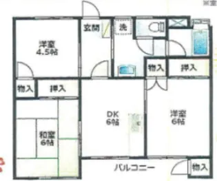 大和コーポ 2号棟【1階】の間取り