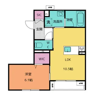 シャーメゾン白壁【1階】の間取り