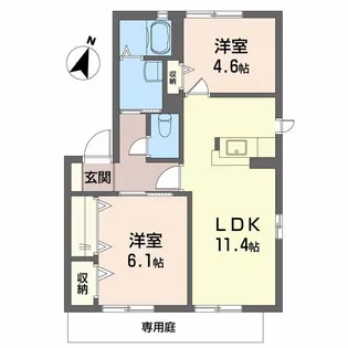 シャーメゾン中島 C棟【1階】の間取り