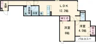セレスティア江北II【3階】の間取り