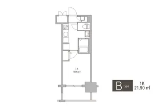 エルプレイス天神南【8階】の間取り