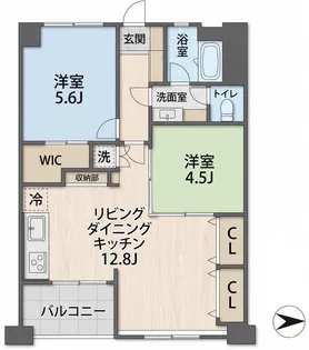 大森駅前住宅2号棟【9階】の間取り
