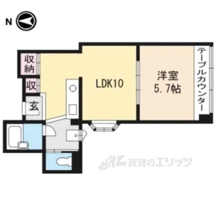 星の子六角ビル【4階】の間取り