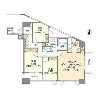 HF白金高輪レジデンス【12階】の間取り