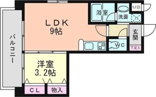 ラルテ天王寺【4階】の間取り