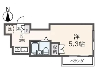 URBAN KASUYA【1階】の間取り