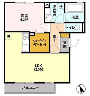 マルシェみどりの【1階】の間取り
