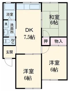 アサヒハイツIII【2階】の間取り