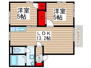 PALM TREE RESIDENCE【2階】の間取り